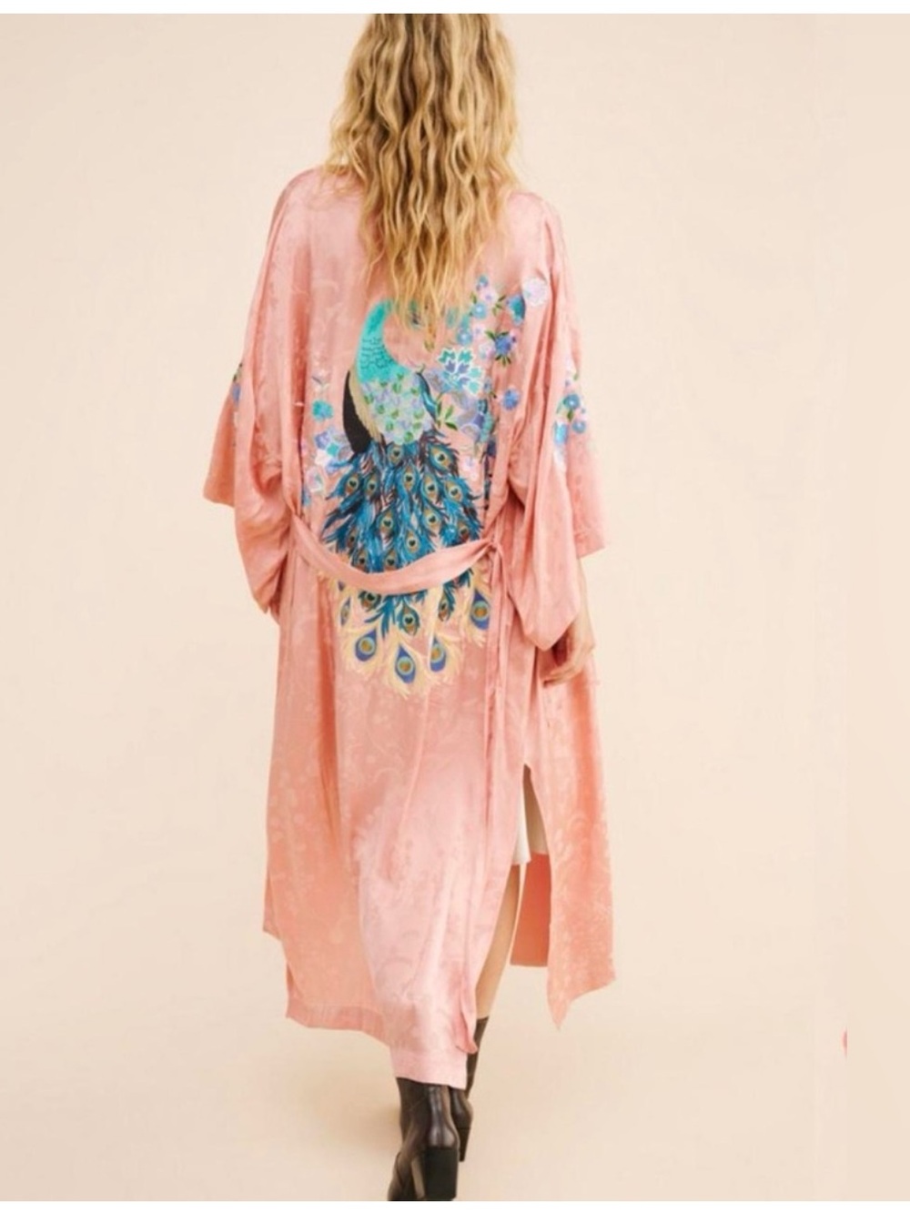 Spell Peacock Embroidered Robe - Picture 2 of 9